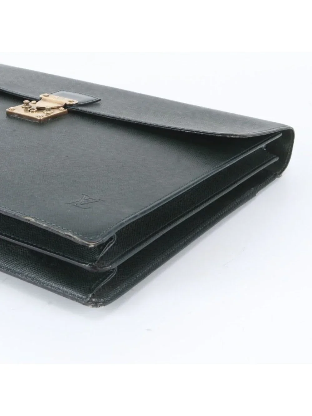 Louis Vuitton Taiga Moscova Leather Business Document Briefcase Tote